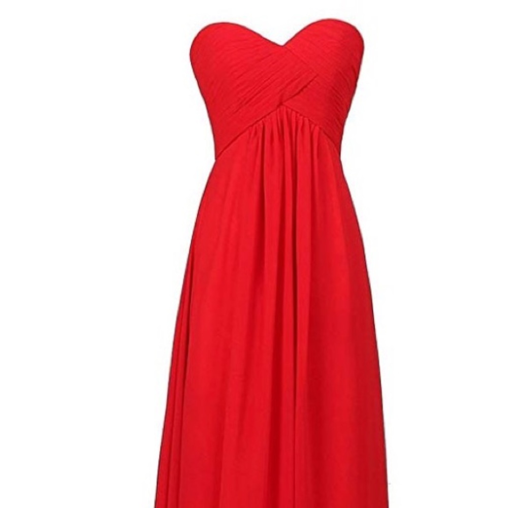 Floor-Length Dress in bright red!